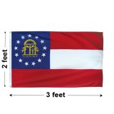 2'x3' Georgia Nylon Outdoor Flag
